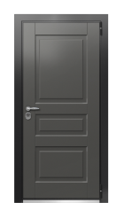 Дверь TermoWood Ral 5005 Grey Mat 304 вид снаружи