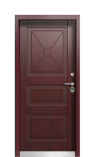 Дверь Termo Ral 8025 Тик 23 вид внутри