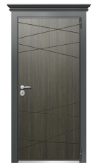 Дверь TermoWood Ral 7043 Венге 647 вид снаружи