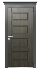 Дверь TermoWood Ral 7043 Венге 648 вид снаружи