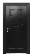 Дверь TermoWood Ral 9005 Кале 652 вид снаружи