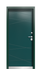 Дверь Termo Ral 8025 Зелёное Сукно 196 вид внутри