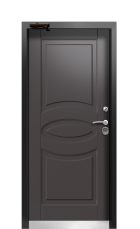 Дверь Termo Ral 9005 Венге 558 вид внутри