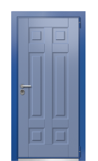 Дверь TermoWood Ral 5005 Ral 5014 580 вид снаружи