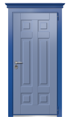 Дверь TermoWood Ral 5005 Ral 5014 581 вид снаружи