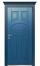 Дверь TermoWood Del Mare Тёмно Синяя 548 вид снаружи