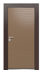 Дверь TermoWood Ral 8017 Ral 8025 608 вид снаружи