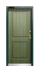 Дверь Termo Ral 6028 Тёмно-зелёное 585 вид внутри