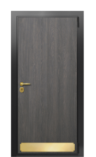 Дверь TermoWood Ral 9005 Джут белый 1467 вид снаружи