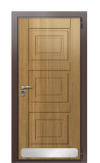 Дверь TermoWood Ral 9017 Дуб 238 вид снаружи