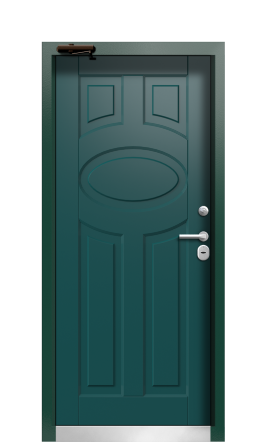 Дверь TermoWood Patina Тёмно Зелёное 316