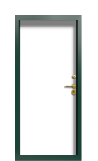 Дверь Termo Ral 6005 Ral 7002 1513 вид внутри