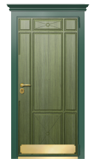 Дверь TermoWood Ral 6028 Тёмно-зелёное 586 вид снаружи