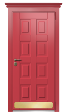 Дверь TermoWood Ral 3031 Securemme 551 вид снаружи