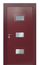 Дверь TermoPlus Ral 3005 Арктическая береза 1114 вид снаружи