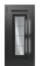 Дверь TermoPlus Vesuvio, Милк со стеклом вид снаружи