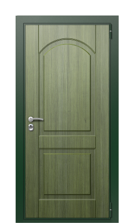 Дверь TermoWood Patina Темно-зеленое 1021