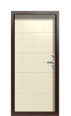 Дверь Termo Ral 3031 Ванильный дуб 839 вид внутри