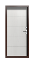 Дверь Termo Decoline light белое дерево bronze F014 вид внутри