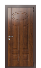 Дверь TermoWood Ral 8017 Черный гранит 1469 вид снаружи