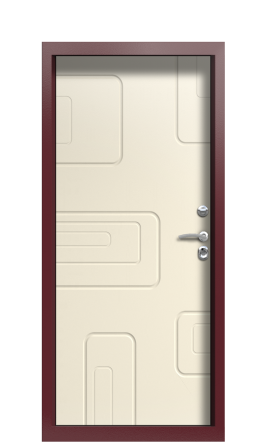 Входная дверь TermoPlus Ral 3005 Слоновая кость 1011