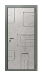 Дверь TermoWood Ral 7009 Бетон Светлый 716 вид снаружи