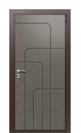 Дверь TermoWood Decoline Бетон темный D002 Бетон светлый D001 Tobacco правая 1000