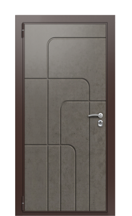 Дверь TermoWood Decoline Бетон темный D002 Бетон светлый D001 Tobacco левая 950