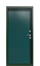Дверь Termo Ral 9005 Зелёное Сукно 690 вид внутри