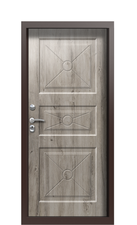 Дверь TermoWood Decoline Бронзовая лиственница Арктическая береза C003 Tobacco левая 950