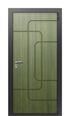 Дверь TermoWood Vesuvio Темно-зеленое 1520 вид снаружи