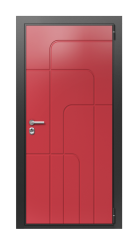 Дверь TermoWood Collori Ral 3031 Decoline Grey matt Vesuvio вид снаружи