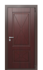 Дверь TermoWood Ral 8017 Темно-красный 1080 вид снаружи