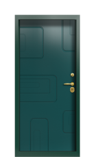 Дверь Termo Ral 6005 Зеленое сукно 1503 вид внутри