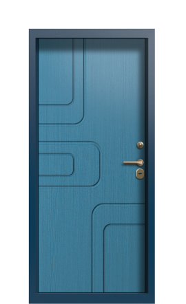 Дверь TermoPlus Tobacco Серо-Голубая 717