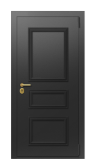 Дверь TermoPlus Vesuvio Темный мрамор 1461 вид снаружи