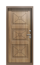 Дверь Termo Ral 8025 Грецкий орех 1018 вид внутри