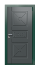 Дверь TermoWood Ral 6005 Ral 7043 1491 вид снаружи