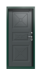 Дверь Termo Ral 6005 Ral 7043 1491 вид внутри