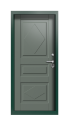 Дверь Termo Ral 6005 RAL 7009 1254 вид внутри