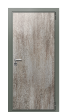 Дверь TermoWood Ral 7009 Джут 1060 вид снаружи