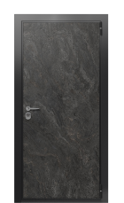 Дверь TermoWood Ral 9005 Terma Premium + Темный мрамор 2696 вид снаружи