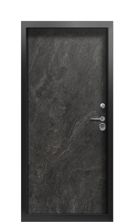 Дверь TermoWood Ral 9005 Terma Premium + Темный мрамор 2696