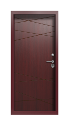 Дверь Termo Ral 3005 Woodline Темно-красный  2576 вид внутри