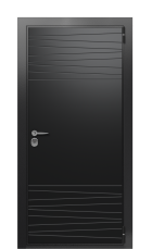 Дверь TermoWood Ral 9005 Collori Ral 9005 2575 вид снаружи