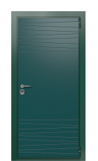 Дверь TermoWood Ral 6005 Зеленое сукно 1244 вид снаружи