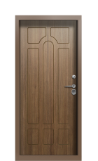 Дверь Termo Ral 8025 Тик 1262 вид внутри