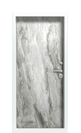 Дверь TermoWood Patina Белый мрамор (глянец) 1004