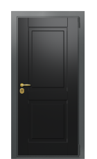 Дверь TermoWood Ral 7043 Графитовое дерево 1497 вид снаружи