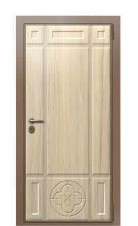 Дверь TermoWood Ral 8025 Сатиновое дерево 1226